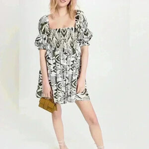 Misa Los Angeles Zadie Green Abstract Mini Dress Medium NWT